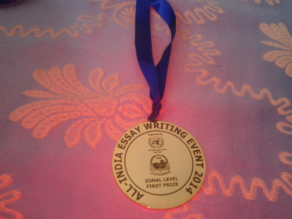 Zonal Level Gold Medal in ALL INDIA ESSAY WRITING COMPETITION 2014 FOR